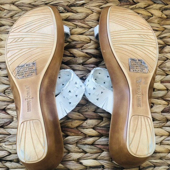 🍂 Minnetonka White Leather Sandals Size 8 - Picture 5 of 6
